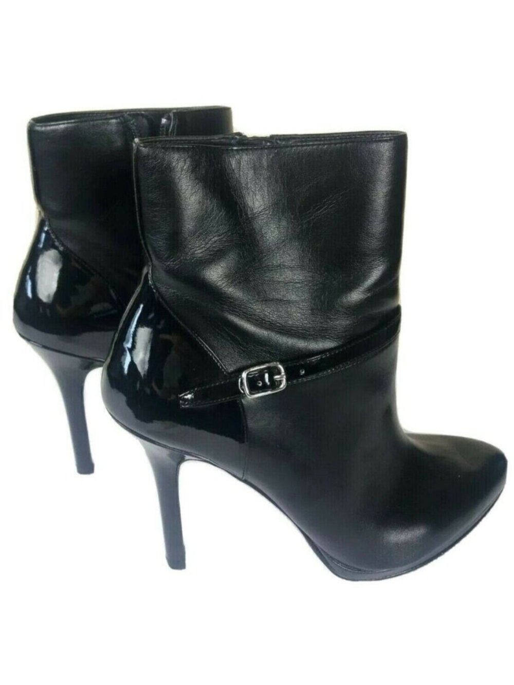 Chaps Ralph Lauren Black Ankle Boot Size 9B 4 in Heel Sleek Chic Statement